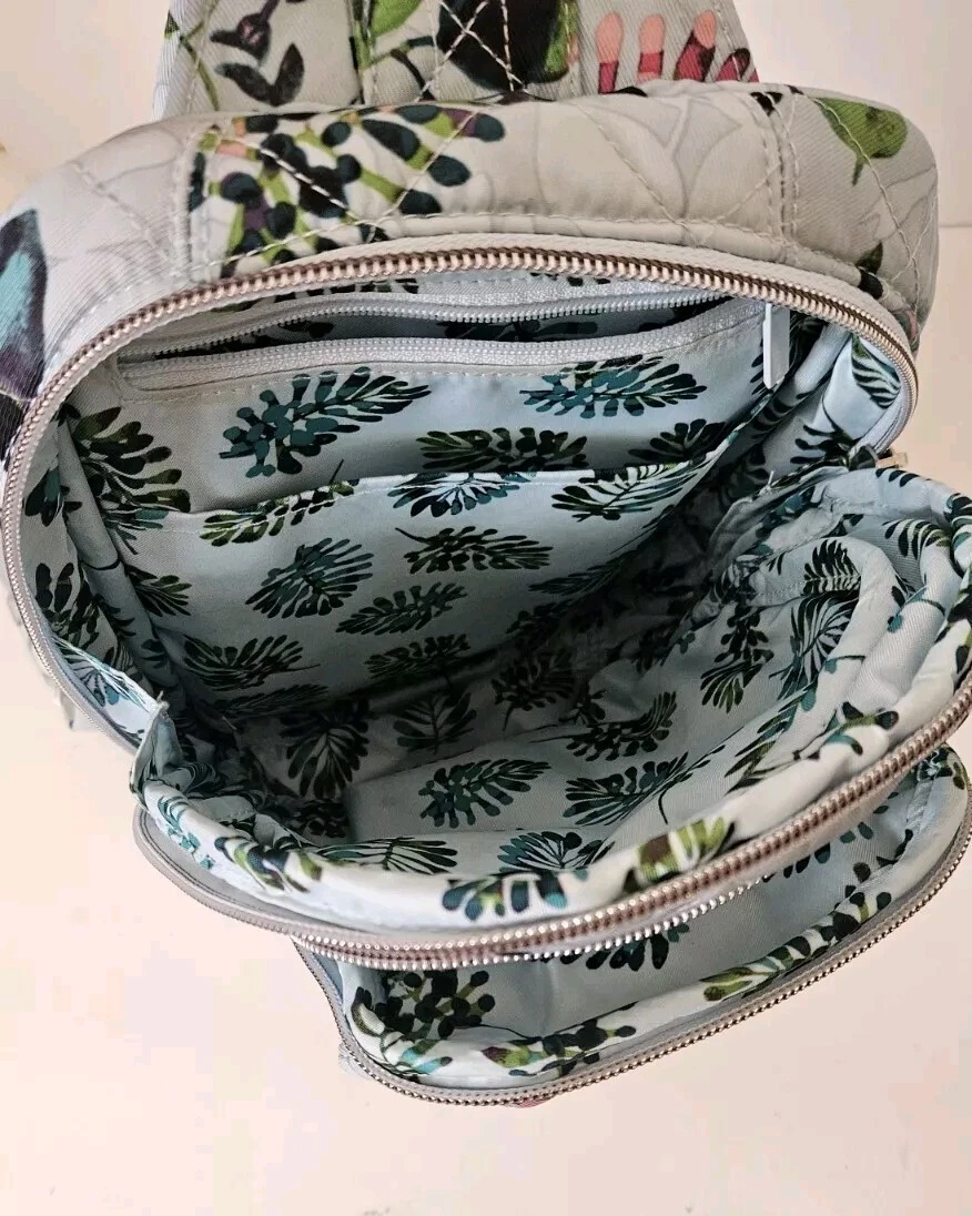 Zaino Vera Bradley Utility Sling acqua di mare fiori cintura borsa twill autentico