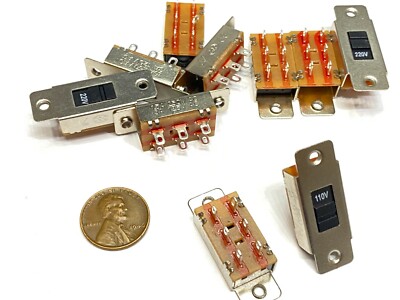 10 Selector Select Slide Switch DPDT 2P2T Voltage AC 110V 220V power supply E20