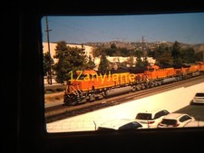 14813 VINTAGE Train Engine Photo 35mm Slide BNSF 3745 BLACLAC1 ESPERANZA CA