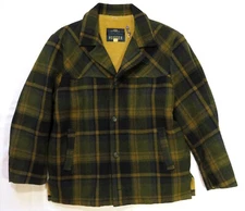 Hugger Vintage Car Coat Jacket 1960's Rockabilly Plaid Wool San Francisco