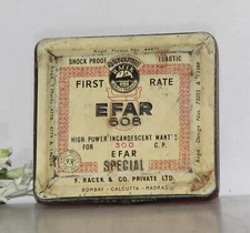 Old EFAR Kerosene Pressure Stove Elastic Mantle Lantern 300 Litho Print Tin Box