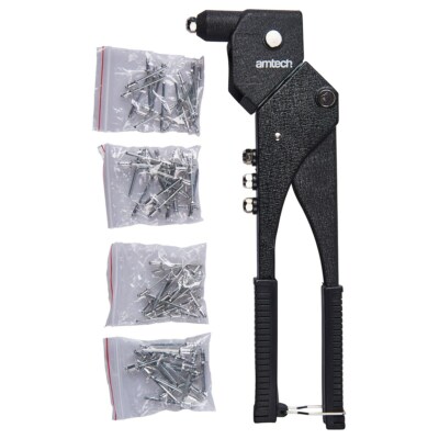 Ma. 75 We Riveter SWIVEL HEAD RIVET GUN HAND RIVETER 4 NOZZLE POP with 75 RIVETS - AMTECH ...