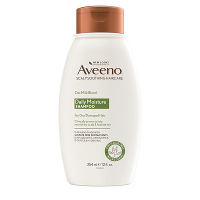 Aveeno Farm-Fresh Oat Milk Sulfate-Free Shampoo with Colloidal Oatmeal & Almond 