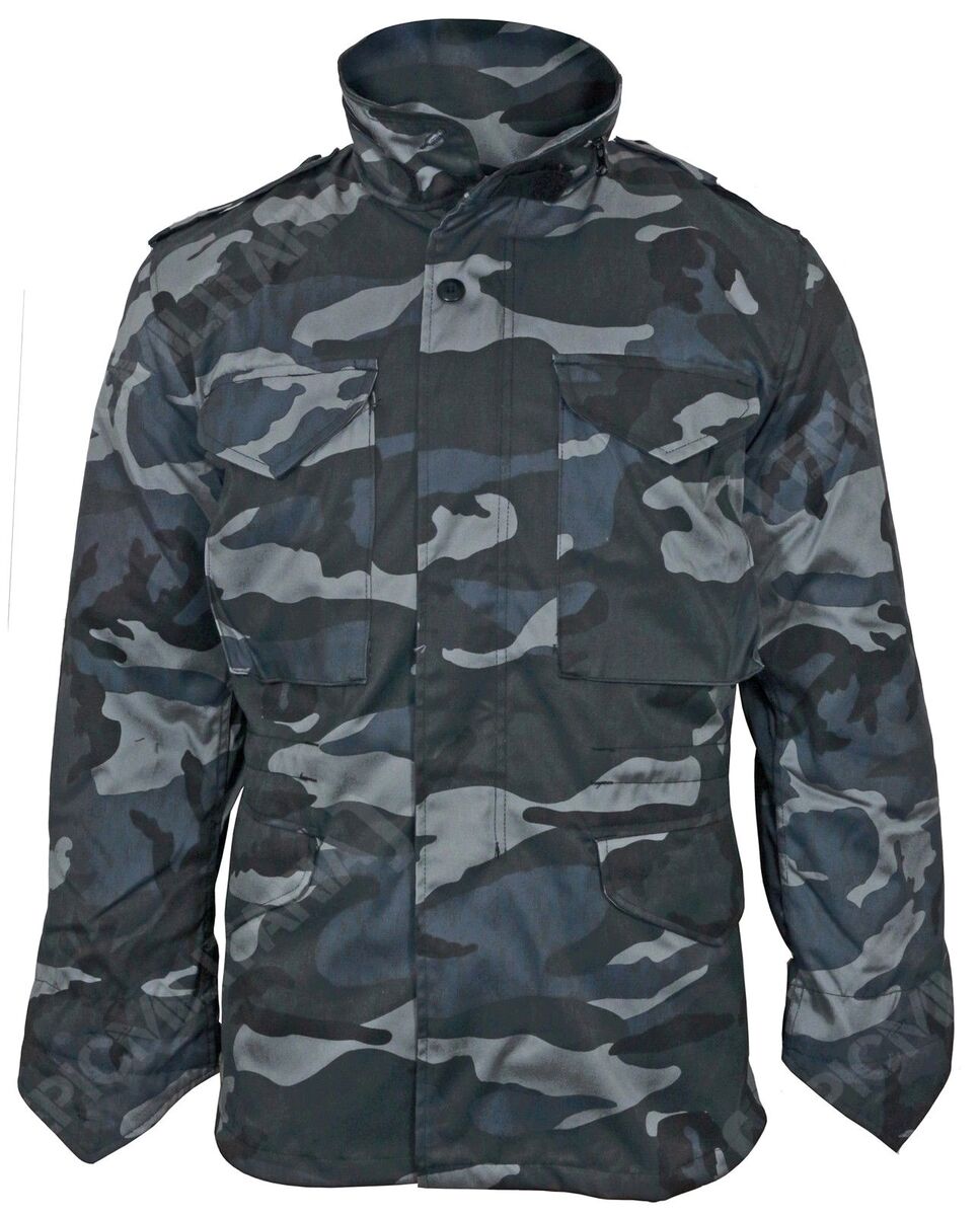Dark Camouflage M65 Field Jacket - US Army Military Parka Dark Camouflage M65 Field Jacket - US Army Military Parka