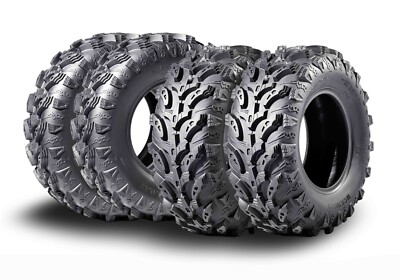 MCKINLEY UTV ATV Tires 25X8-12 & 25X10-12 6 Ply Full Set Super Mud Offroad X611