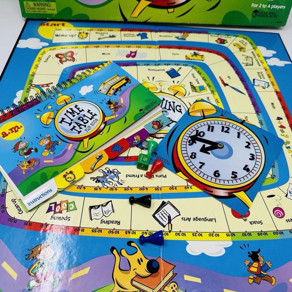 TIMING IT RIGHT Learning Resources Childrens Educational Board Game CompleteNice - Image 4 of 4