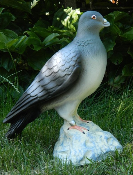 Dekofigur Deko Figur Tierfigur Gartenfigur Taube Stehend H 29 Cm Aus Kunstharz-image