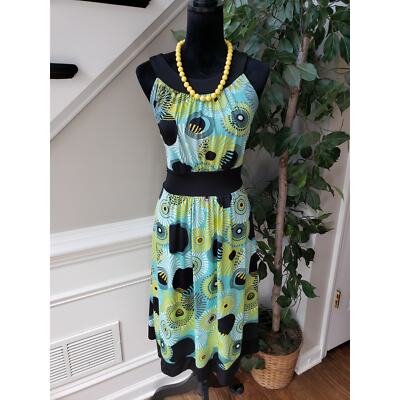 Metrowear Knee Length Dress Women's Small Multi Floral Halter Belted Sleeveless | eBay Metrowear Knee Length Dress Women's Small Multi Floral Halter Belted Sleeveless | eBay