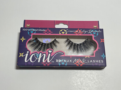 IONI 3D Faux Mink False Fake Lashes In CRISSCROSS CATEYE DRAMATIC