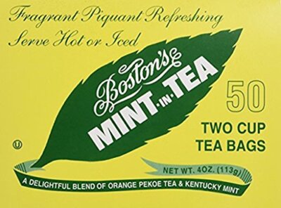 Boston Tea Mint-In-Tea, 50-Count Boxes (Pack of 6)
