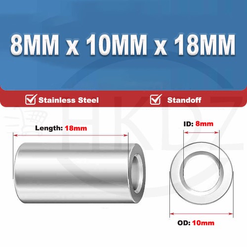 Stainless Steel Spacer Standoff Collar Stand off Spacers M3 M4 M5 M6 M8 M10 M12 - Picture 159 of 261