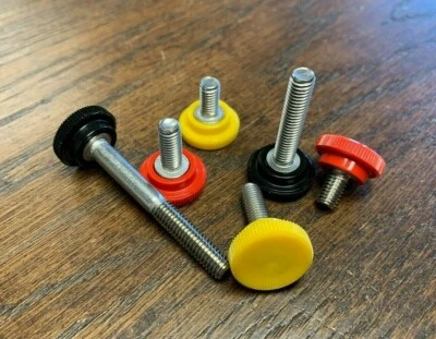 DESMOPARTS M6 Thumb Screws Stainless DIN 912 Metric M6 Red, Yellow, Black, Gray, or Natural