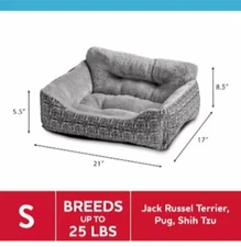 NEW Vibrant Life Pet Bed Small Up to 20 lbs Dog Cat 17 X 21 in