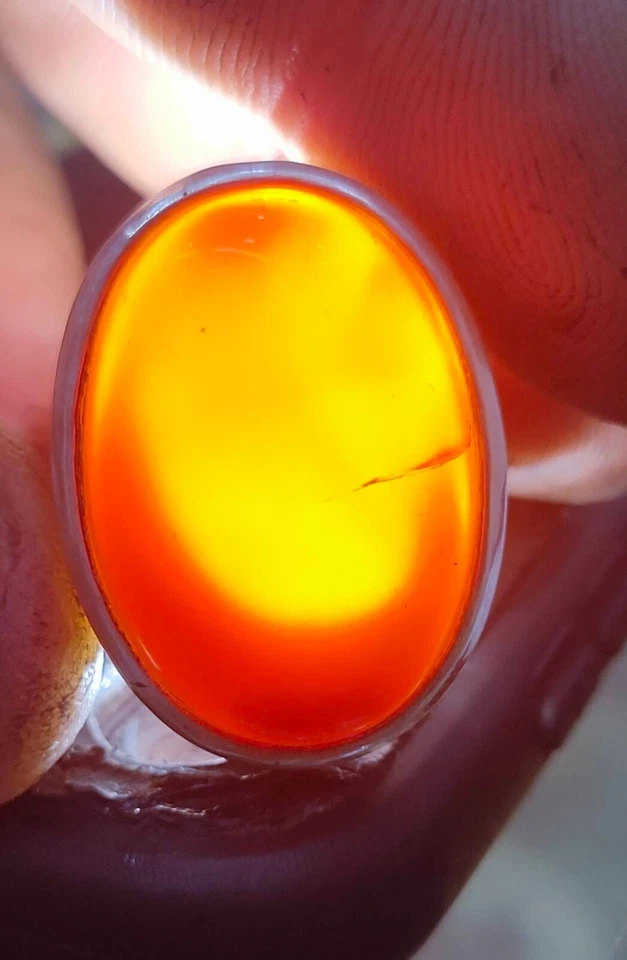 Anillo de plata esterlina Aqeeq Yemen 970 rojo 27,5 gramos ágata natural عقيق يمني احمر Foto 2 de 4