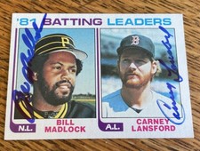 1982 Topps Bill Madlock & Carney Lansford #161 Both Autographed