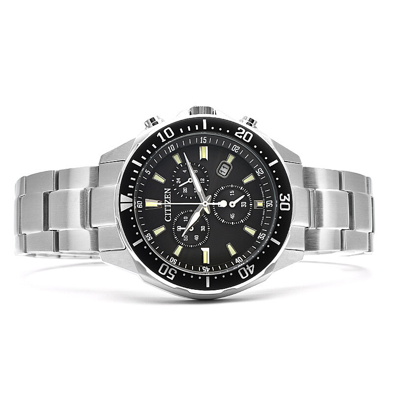 CITIZEN COLLECTION VO10-6771F Chronograph Eco-Drive Black Dial