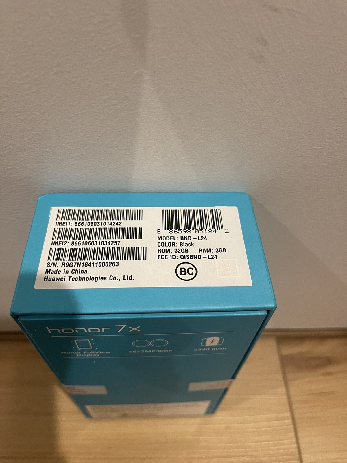 NEW Honor 7X Black 32GB + 3GB RAM Dual-SIM Factory Unlocked GSM, Shipped from US