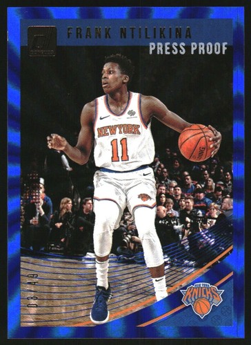 2018 Panini Donruss Basketball Press Proof Blue Laser Frank Ntilikina #57