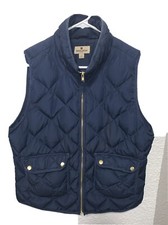 Woolrich Down Puffer Vest Vintage Mens L Blue