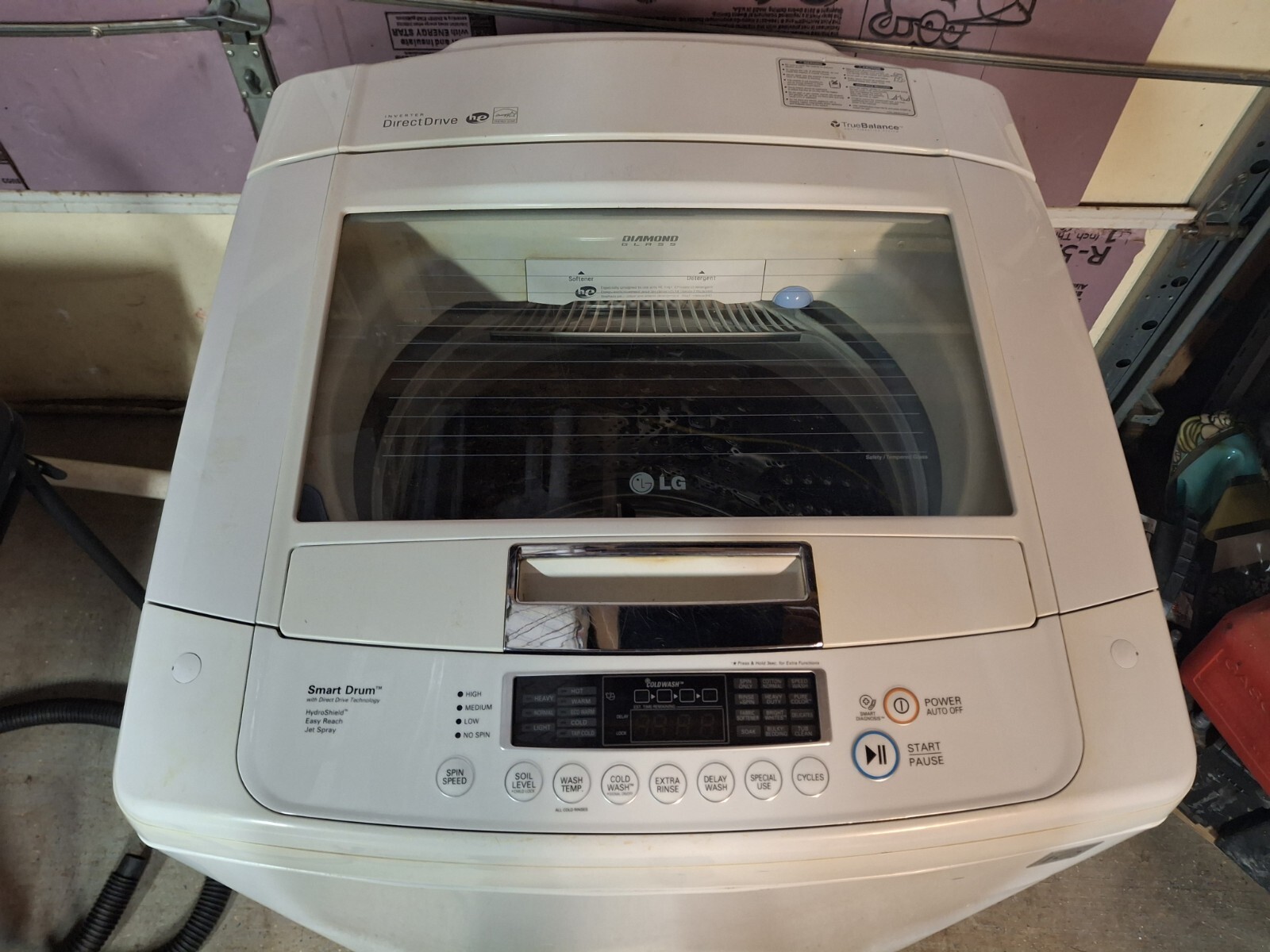 LG 4.3cu ft High Efficiency Impeller TopLoad Washer (White