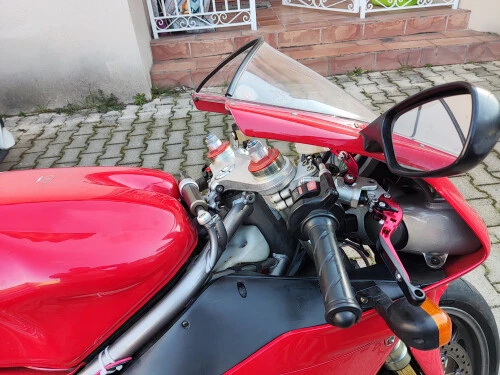 Palancas de embrague de freno extensibles plegables para DUCATI Monster 1000/S 748/996/R/S Foto 3 de 4