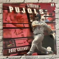 Albert Pujols St. Louis Cardinals 2012 MLB Turner Licensing Calendar NEW SEALED