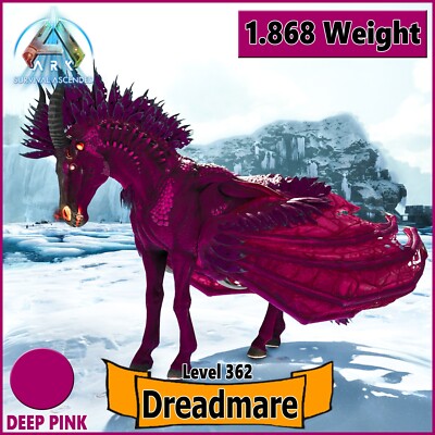 Ark Ascended PC/PS5/XBOX PVE DEEP PINK DREADMARE   Level 362 100% Imprinted