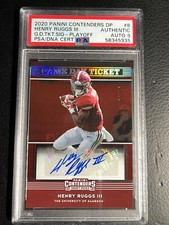 🔥 2020 CONTENDERS HENRY RUGGS PLAYOFF GAME DAY TICKET /18 AUTO RC ROOKIE PSA 9