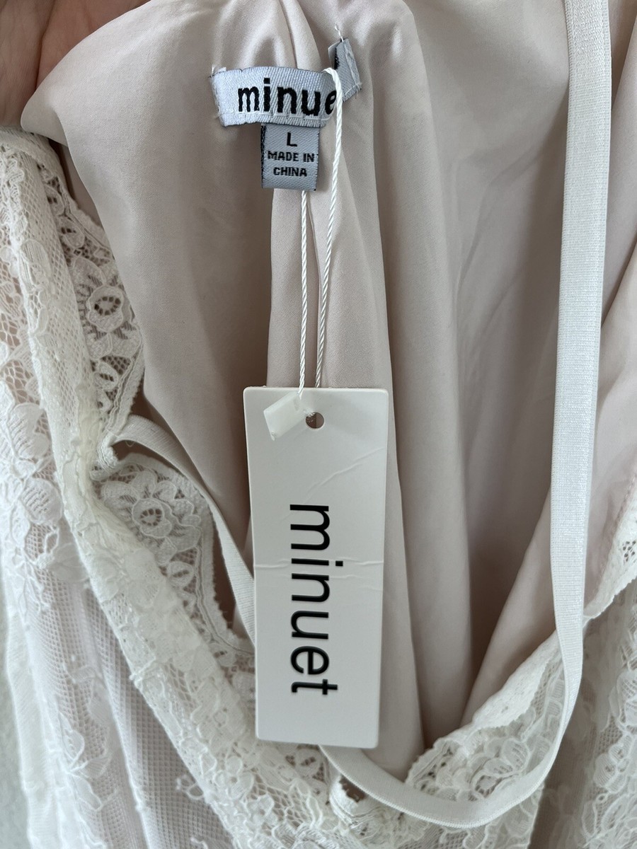 Minuet White Lace Strappy Dress Size Large NWT | eBay