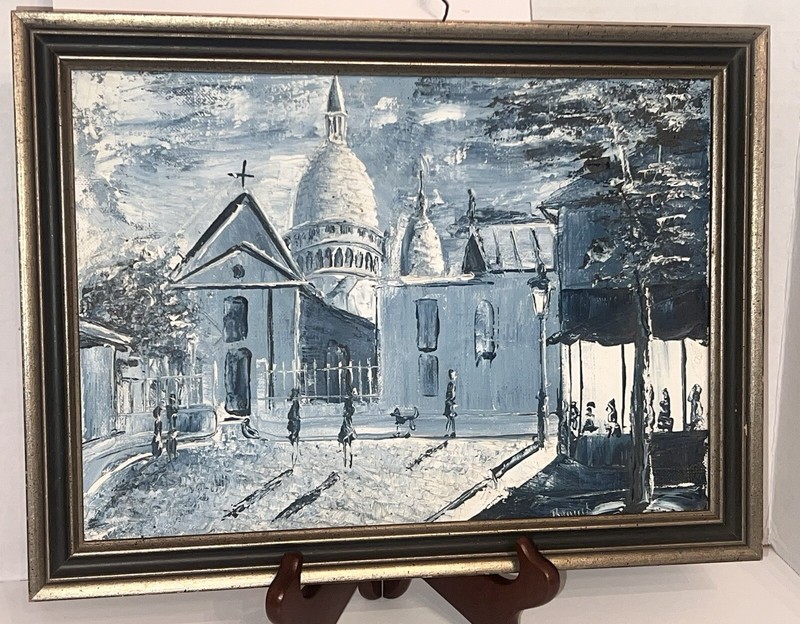 Impressionist oil painting of SacreCoeur Basilica by Benoit-Gebelain