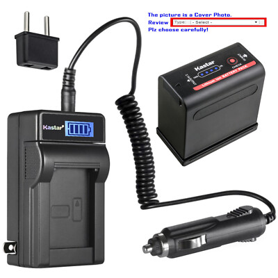 Kastar Battery LCD AC Charger for BP-970G BP-975 Canon DM-MV20 E1 E2 E30 E65AS