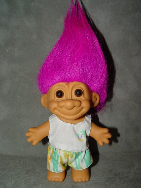 purple hair troll doll
