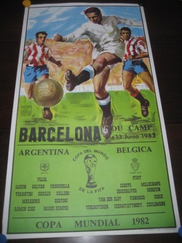 Ticket Collector Original Non Utilisé - Match Maradona Coupe Du Monde 1982 Argentine Vs Belgique