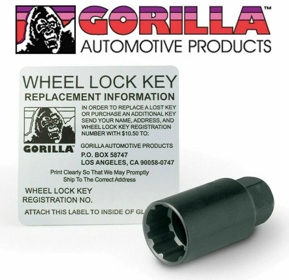 Cerraduras de rueda de extremo abierto Gorilla cromadas 14 mm x 2,0 rosca abultada bellota tuerca 78601N Foto 3 de 4