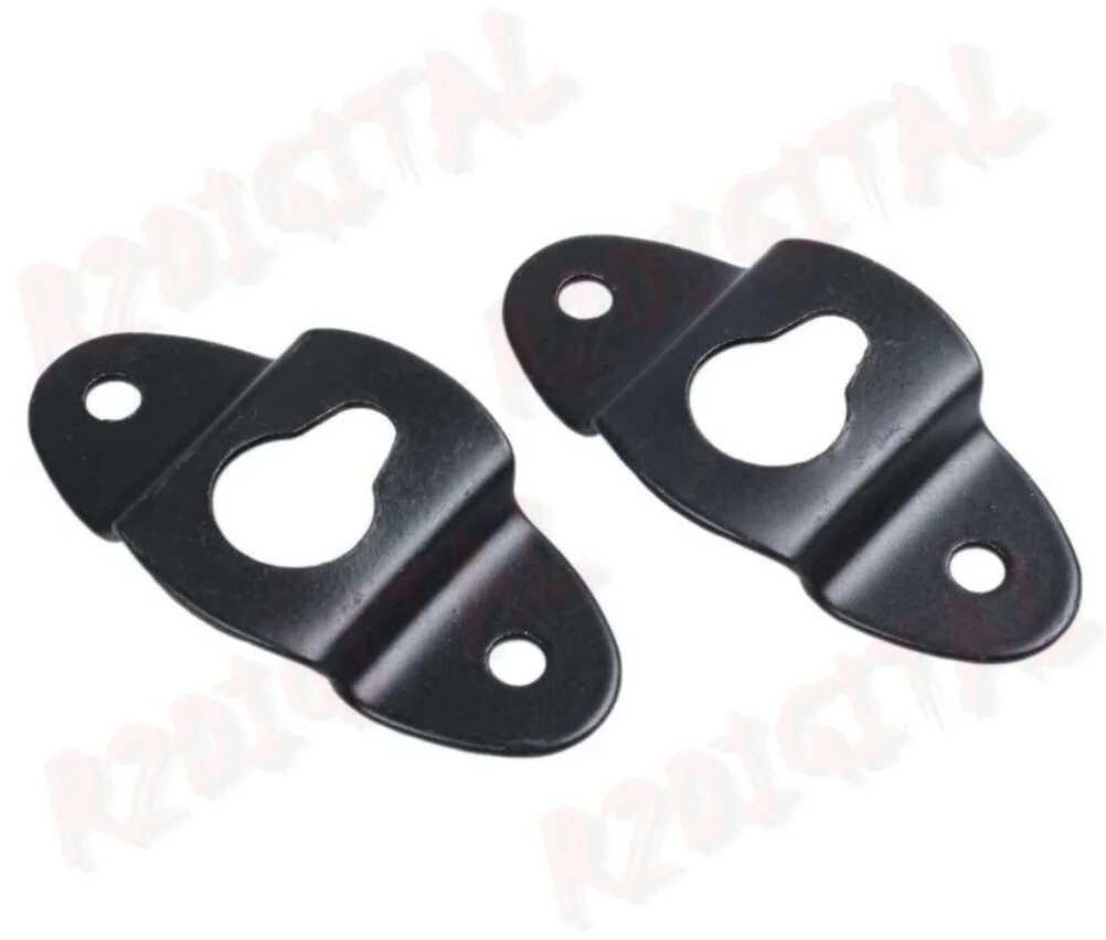 Aglow.it 2x Ganci Multiuso in Metallo Nero, STAFFE per CASSE ACUSTICHE, SUPPORTO