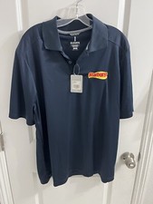 Starburst Fruit Chews Short Sleeve Polo Shirt Navy Men’s Size Large NWT