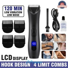 4 in 1 Groin Hair Trimmer for Men's Electric Ball Trimmer Wet/Dry Body Shaver
