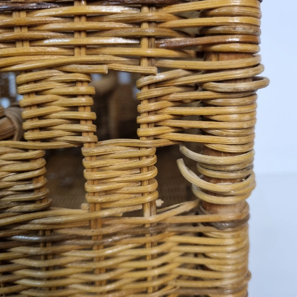 De Colección Cesta de Mimbre Revista Álbum Estante para Libros Almacenamiento Boho Cottagecore Mango Foto 4 de 4