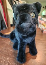 Vintage Russ Berrie Caress Soft Pets "Preston" Black Panther 15" Tall