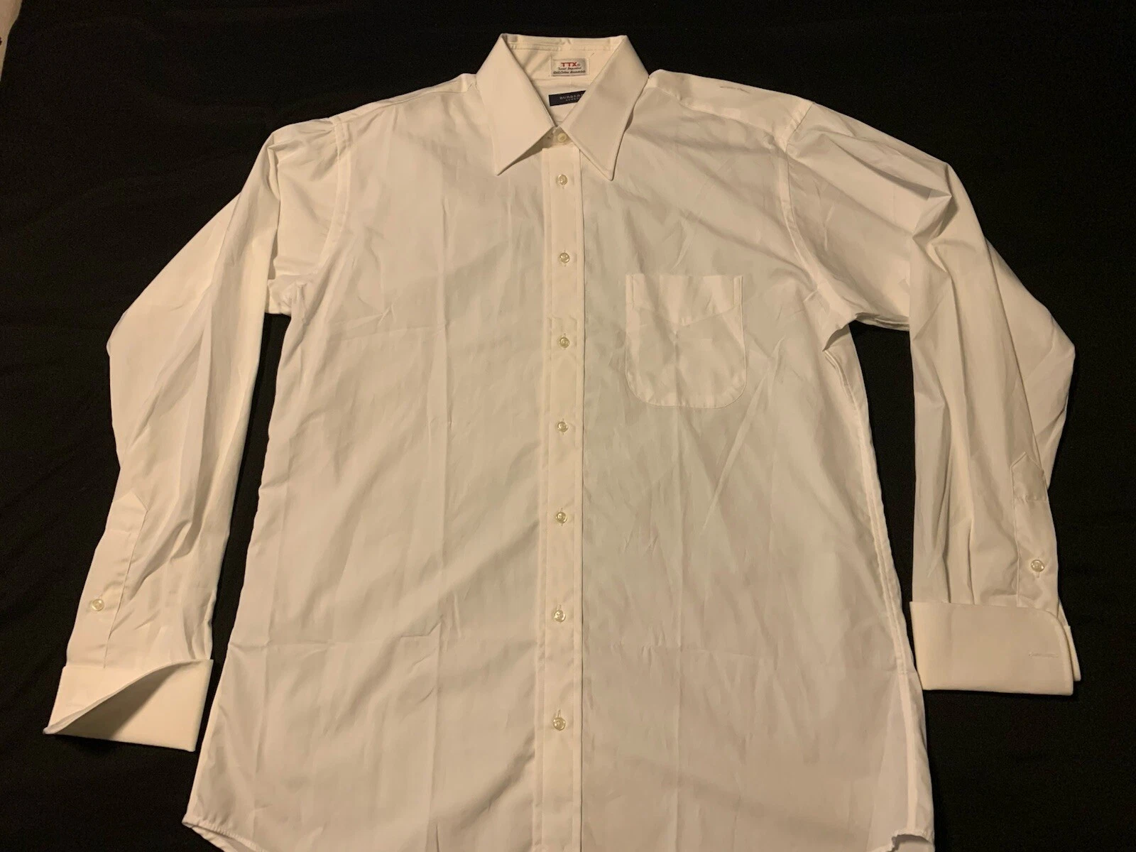 Camicia elegante uomo Burberry London 16 35 bianca TTX cotone importato tela larga