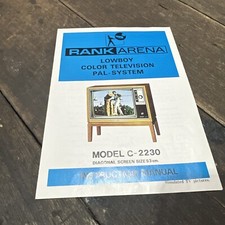 RANKARENA Lowboy Colour Television TV Model C-2230 Instruction Manual Brochure 