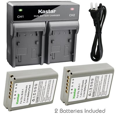BLN-1 Battery & Dual Charger for Olympus OM-D E-M1, OM-D E-M5, OM-D E-M5 Mark II