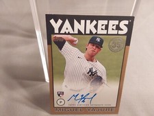 2021 Topps Baseball No 86B MY Miguel Yajure 1986 Autographed 32/50