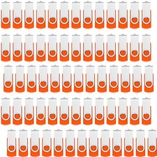 Kootion USB 2.0 100PCS 32GB Metal Swivel Style Flash Drives Memory Stick Orange