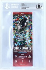 Tom Brady Tampa Bay Buccaneers Signed Super Bowl LV Ticket