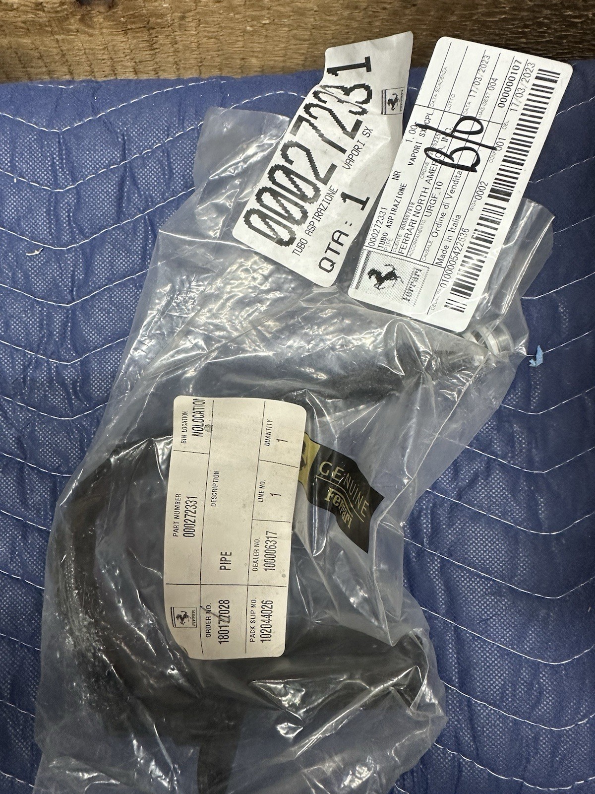 Ferrari 458 LH Inlet Pipe ( 290313 )