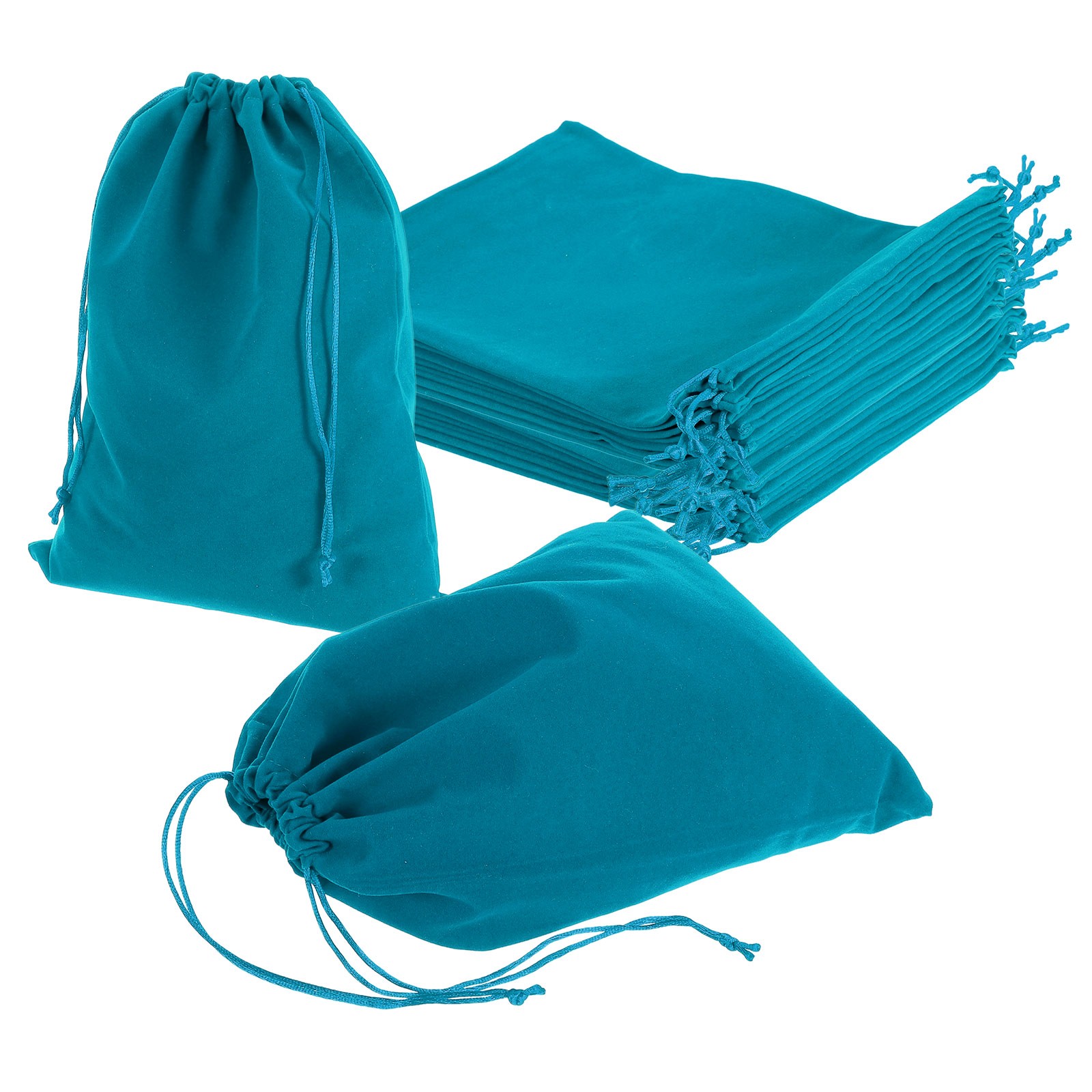25 Pcs Velvet Drawstring Bag 8 x 10 Inch Jewelry Pouches Gift Bags, Sky Blue