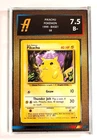 Pokemon Card Pikachu Base Set Graded Ambr 7.5 Golden Fade to Black Matte