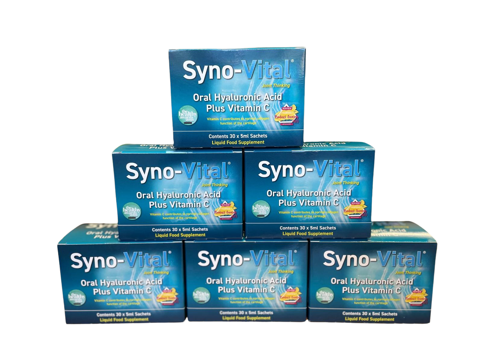 Syno-Vital Oral Hyaluronic Acid Plus Vitamin C 5ml x 30 Sachets (6 Packs)