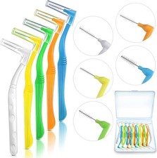 20 Pcs L-Shaped Interdental Brushes 5 Sizes Dental Braces Toothbrush Soft with